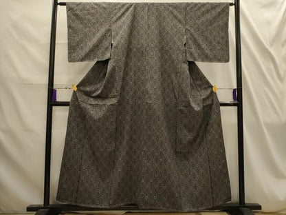 平和屋着物■上質な紬　亀甲花文　正絹　逸品　AABI4299sx