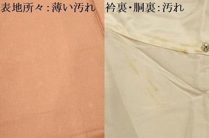 平和屋着物■江戸小紋　万筋　雄黄色×纁色　正絹　逸品　未使用　AABI4303sx