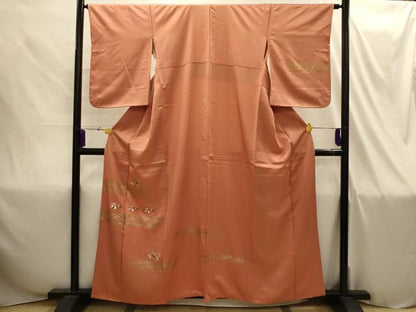 平和屋着物■訪問着　刺繍　鴛鴦　金銀彩　正絹　逸品　AABI4307sx