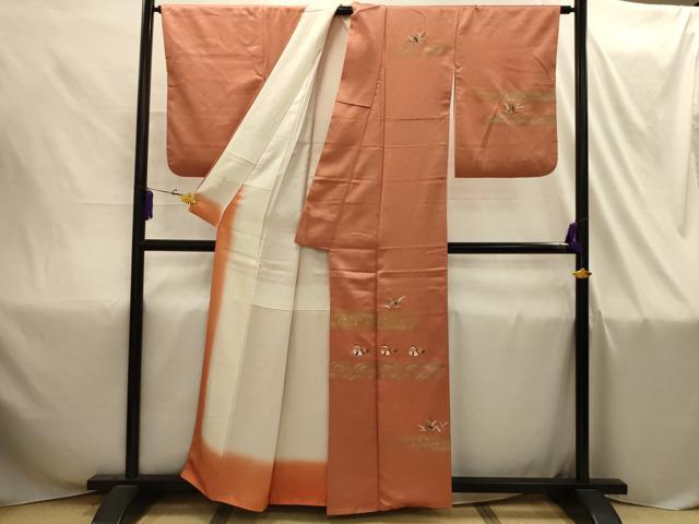 平和屋着物■訪問着　刺繍　鴛鴦　金銀彩　正絹　逸品　AABI4307sx