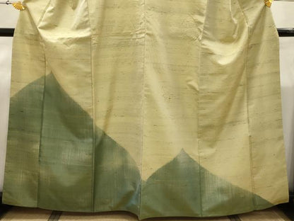 平和屋着物■訪問着　紬　幾何学文様　正絹　逸品　AABI4315sx