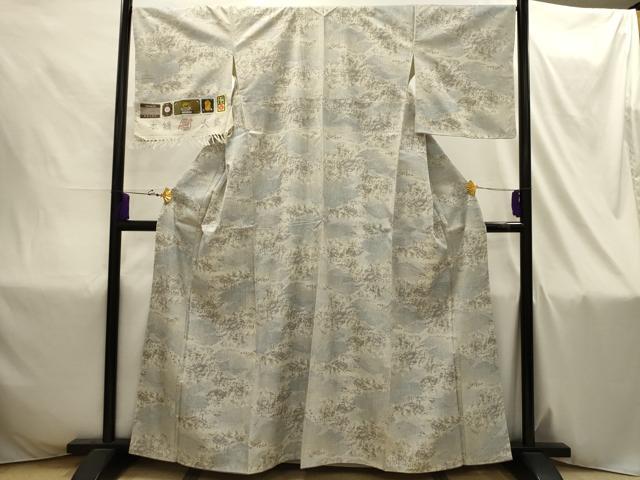 平和屋着物■大島紬　風景文　証紙付き　正絹　逸品　AABI4319sx
