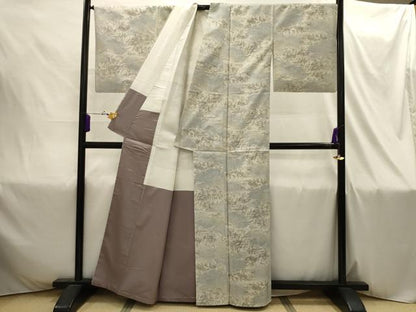 平和屋着物■大島紬　風景文　証紙付き　正絹　逸品　AABI4319sx