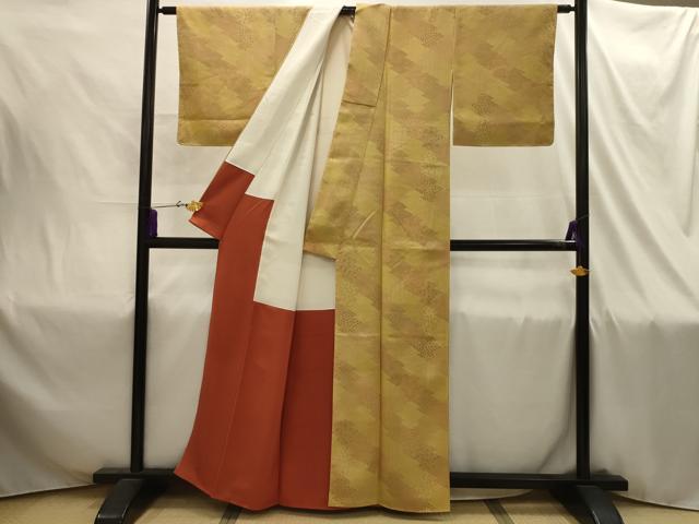 平和屋着物■江戸小紋 松皮菱吉祥花文 正絹 逸品 AABI4330sx