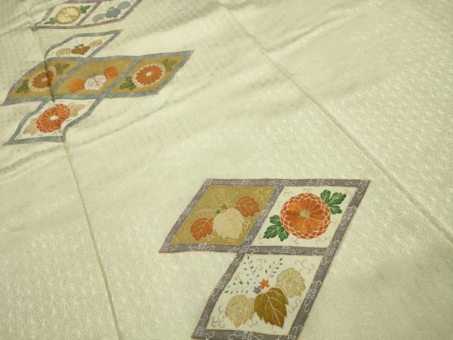 平和屋着物■訪問着 刺繍 菊桐文 金糸 金彩 正絹 逸品 AABI4331sx