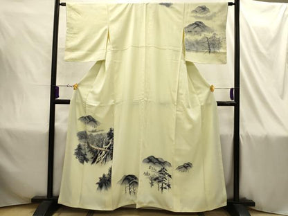 平和屋着物■訪問着 手描き 人物風景文 正絹 逸品 AABI4333sx