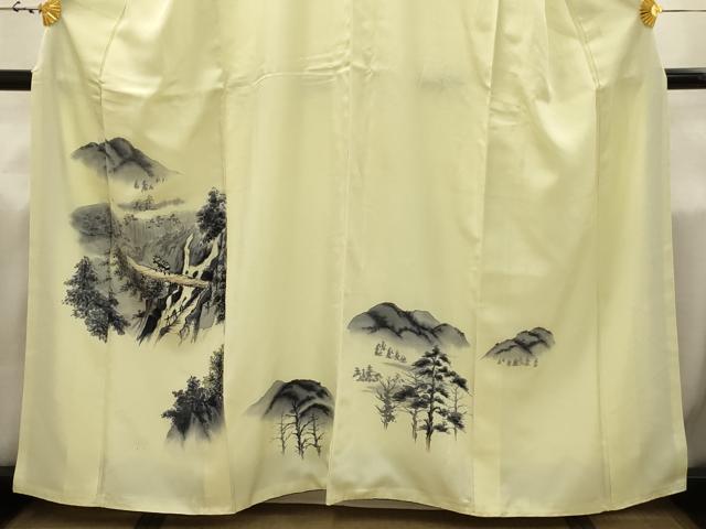 平和屋着物■訪問着 手描き 人物風景文 正絹 逸品 AABI4333sx