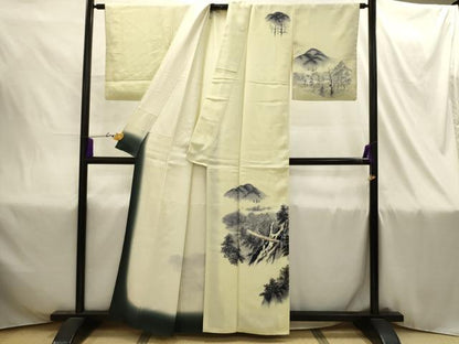 平和屋着物■訪問着 手描き 人物風景文 正絹 逸品 AABI4333sx