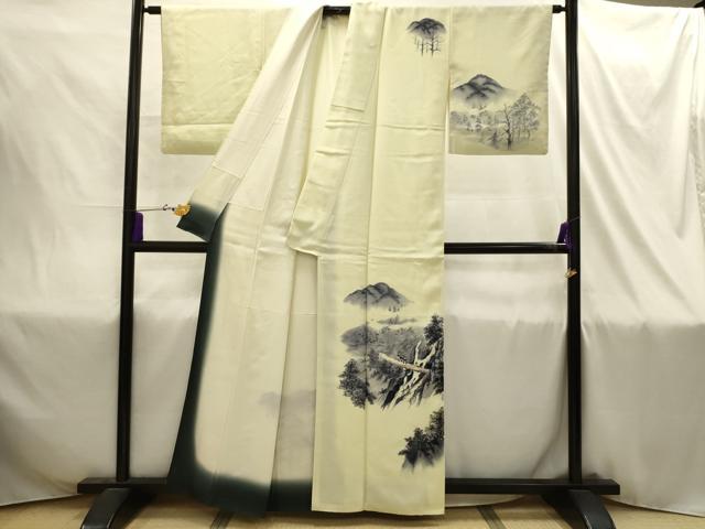 平和屋着物■訪問着 手描き 人物風景文 正絹 逸品 AABI4333sx