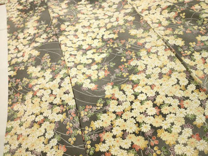 平和屋着物■上質な小紋 草花文 暈し染め 正絹 逸品 AABI4335sx