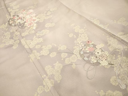 平和屋着物■訪問着 駒刺繍 源氏車花文 暈し染め 正絹 逸品 AABI4340sx