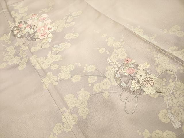 平和屋着物■訪問着 駒刺繍 源氏車花文 暈し染め 正絹 逸品 AABI4340sx