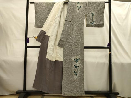 平和屋着物■訪問着 草花文 正絹 逸品 AABI4342sx
