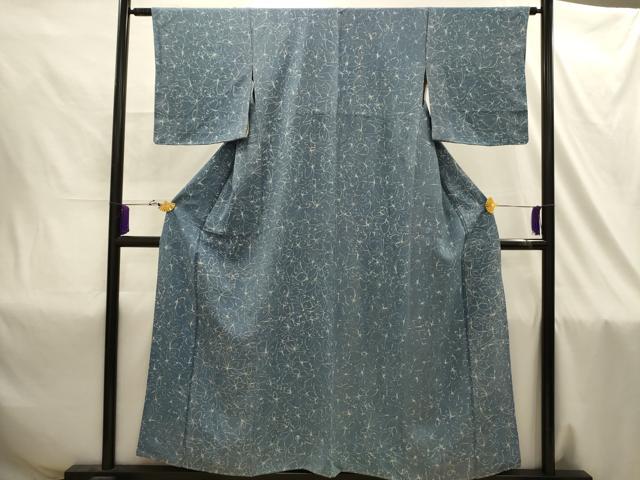 平和屋着物■上質な小紋 ろうけつ染め 舞蝶文 正絹 逸品 AABI4343sx