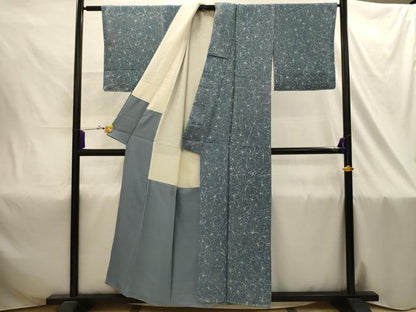 平和屋着物■上質な小紋 ろうけつ染め 舞蝶文 正絹 逸品 AABI4343sx