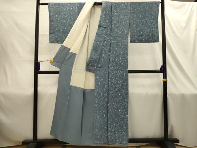 平和屋着物■上質な小紋 ろうけつ染め 舞蝶文 正絹 逸品 AABI4343sx