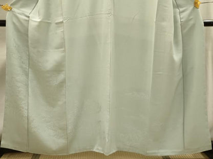 平和屋着物■豪華色留袖 風景地紋 薄雲鼠色 正絹 逸品 AABI4347sx