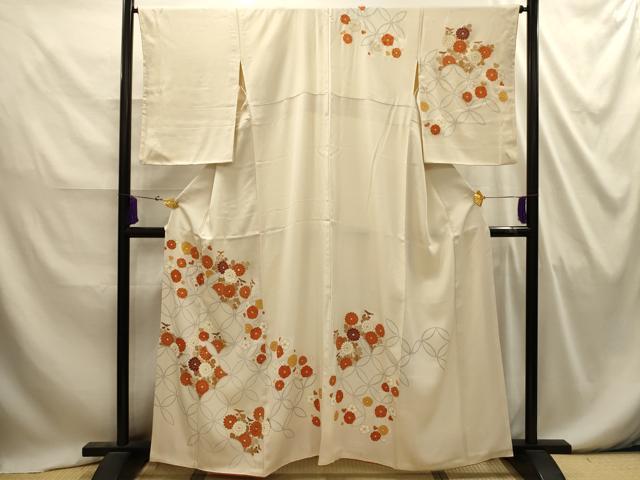 平和屋着物■訪問着 駒刺繍 七宝花文 金彩 正絹 逸品 AABI4350sx