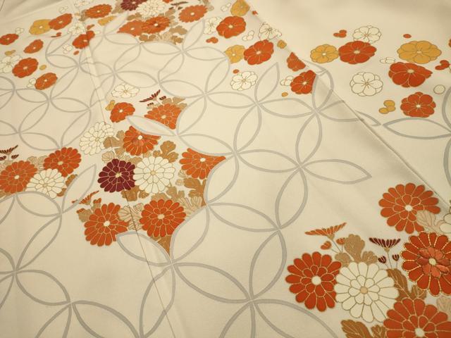 平和屋着物■訪問着 駒刺繍 七宝花文 金彩 正絹 逸品 AABI4350sx