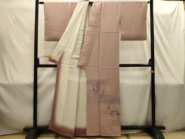 平和屋着物■訪問着 草花文 暈し染め 正絹 逸品 AABI4352sx