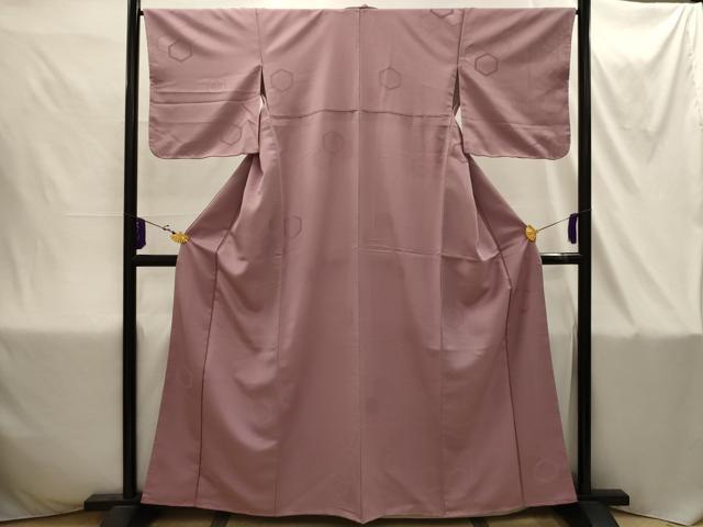 平和屋着物■上質な色無地 亀甲地紋 虹色 正絹 逸品 未使用 AABI4361sx
