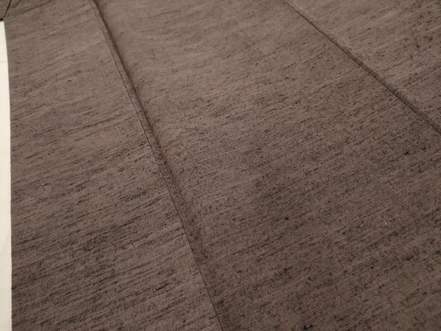 平和屋着物■上質な色無地　霞地紋　煤竹色　正絹　逸品　AABI4369sx