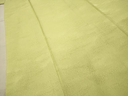 平和屋着物■上質な色無地　紋意匠　枯草色　三越扱い　正絹　逸品　AABI4371sx