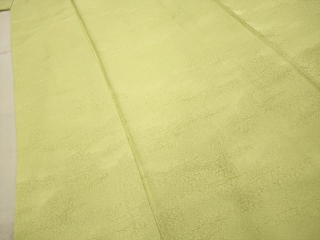 平和屋着物■上質な色無地　紋意匠　枯草色　三越扱い　正絹　逸品　AABI4371sx