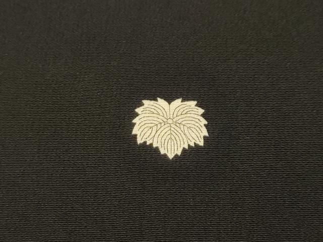 平和屋着物■豪華黒留袖　刺繍　吉祥草花文　金糸　金彩　正絹　逸品　AABI4374sx