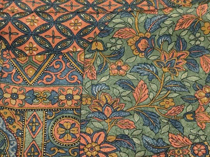 平和屋着物■上質な小紋　七宝更紗花文　正絹　逸品　AABI4378sx