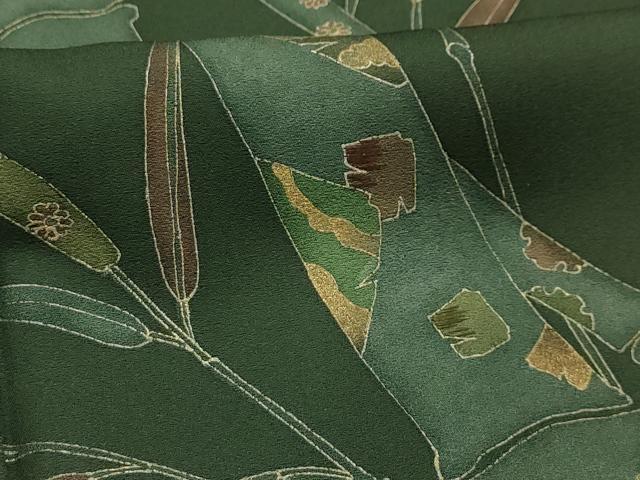 平和屋着物■訪問着　刺繍　笹竹文　金彩　正絹　逸品　AABI4379sx