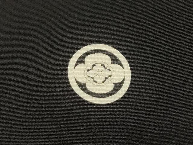 平和屋着物■豪華黒留袖　駒刺繍　扇面飛鶴文　暈し染め　金銀彩　正絹　逸品　AABI4383sx
