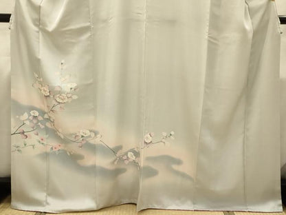 平和屋着物■訪問着　枝花文　暈し染め　正絹　逸品　AABI4386sx