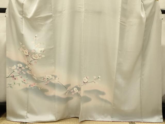 平和屋着物■訪問着　枝花文　暈し染め　正絹　逸品　AABI4386sx