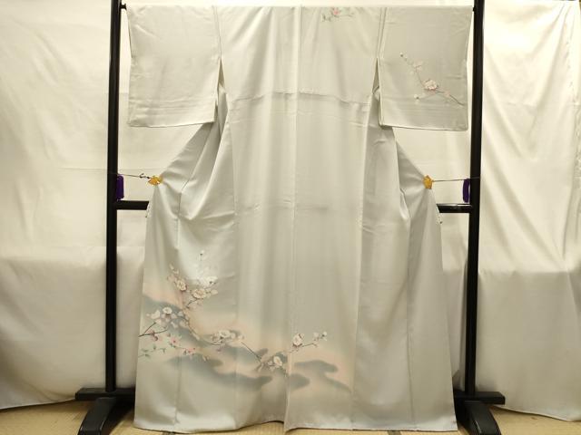 平和屋着物■訪問着　枝花文　暈し染め　正絹　逸品　AABI4386sx