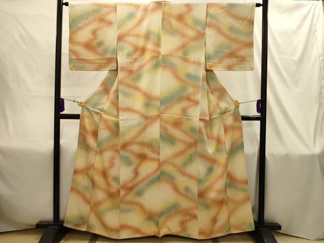平和屋着物■上質な小紋　樹林文　暈し染め　正絹　逸品　AABI4387sx