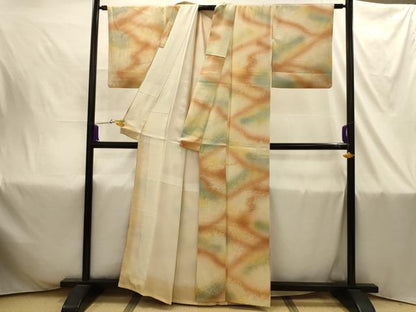 平和屋着物■上質な小紋　樹林文　暈し染め　正絹　逸品　AABI4387sx