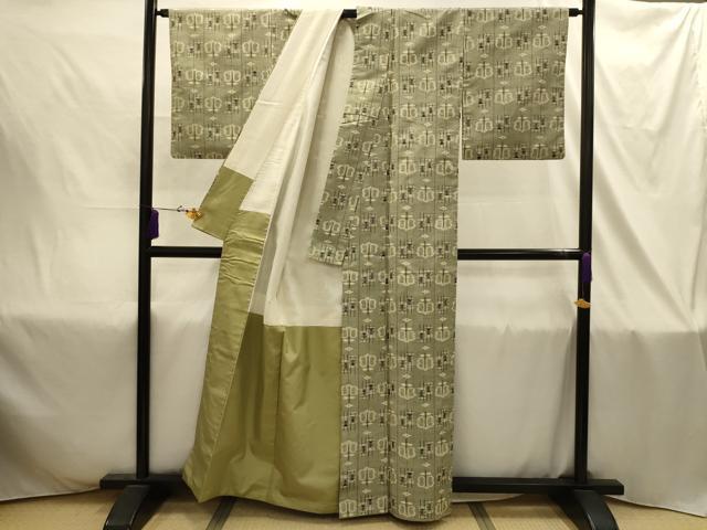 平和屋着物■上質な紬　遠州椿　正絹　逸品　AABI4399sx