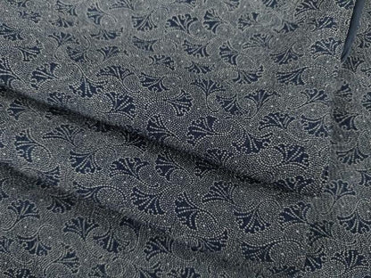 平和屋着物●江戸小紋　イチョウ　正絹　逸品　AABI4403ck