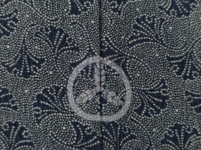 平和屋着物●江戸小紋　イチョウ　正絹　逸品　AABI4403ck
