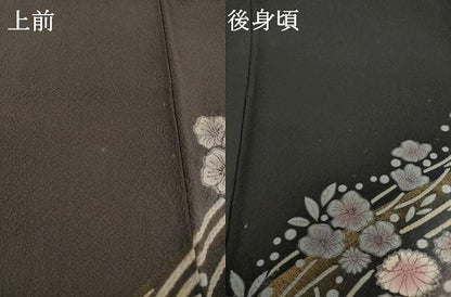 平和屋着物●訪問着　辻が花　舞花文　暈し染め　金彩　正絹　逸品　AABI4407ck