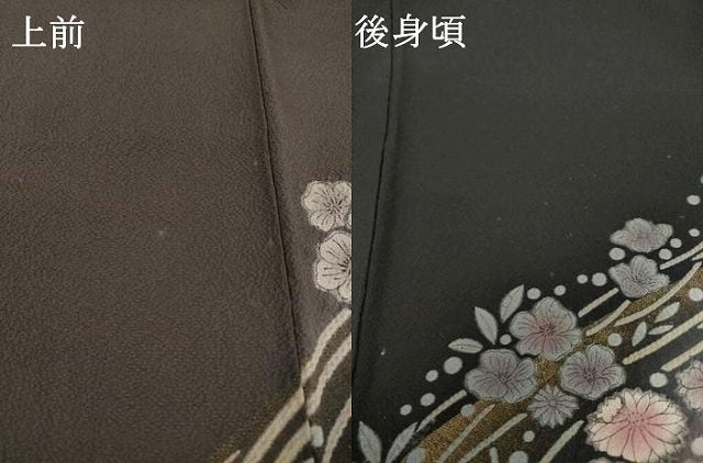 平和屋着物●訪問着　辻が花　舞花文　暈し染め　金彩　正絹　逸品　AABI4407ck