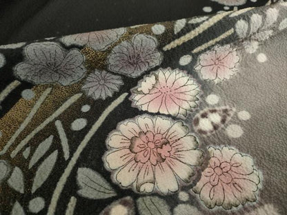 平和屋着物●訪問着　辻が花　舞花文　暈し染め　金彩　正絹　逸品　AABI4407ck
