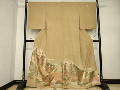 平和屋着物●豪華色留袖　金彩琳派　風景文　正絹　逸品　AABI4409ck