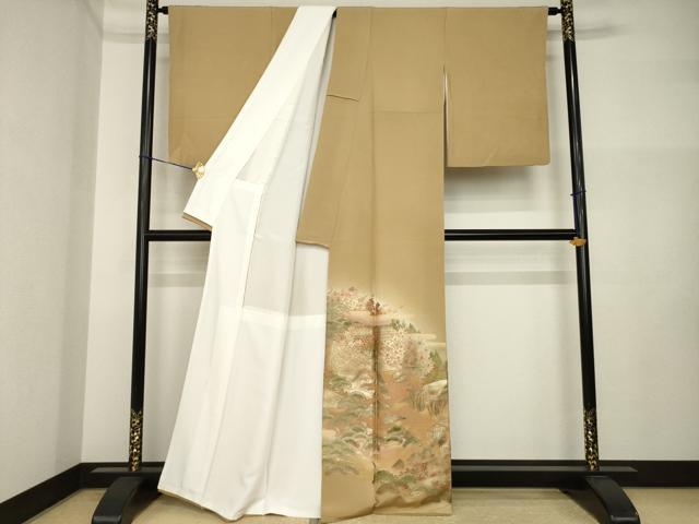 平和屋着物●豪華色留袖　金彩琳派　風景文　正絹　逸品　AABI4409ck