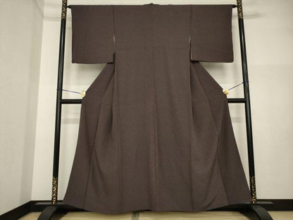 平和屋着物●上質な小紋　小花文　正絹　逸品　AABI4410ck