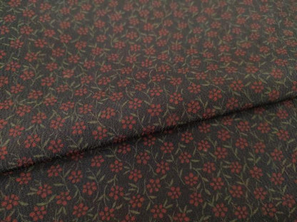 平和屋着物●上質な小紋　小花文　正絹　逸品　AABI4410ck