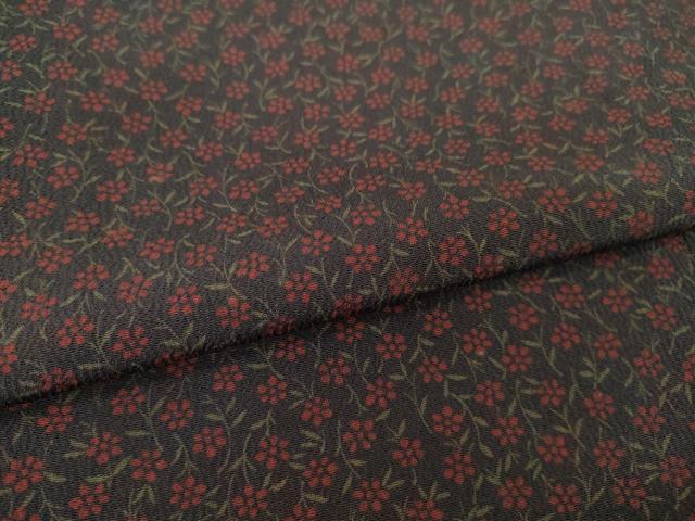平和屋着物●上質な小紋　小花文　正絹　逸品　AABI4410ck