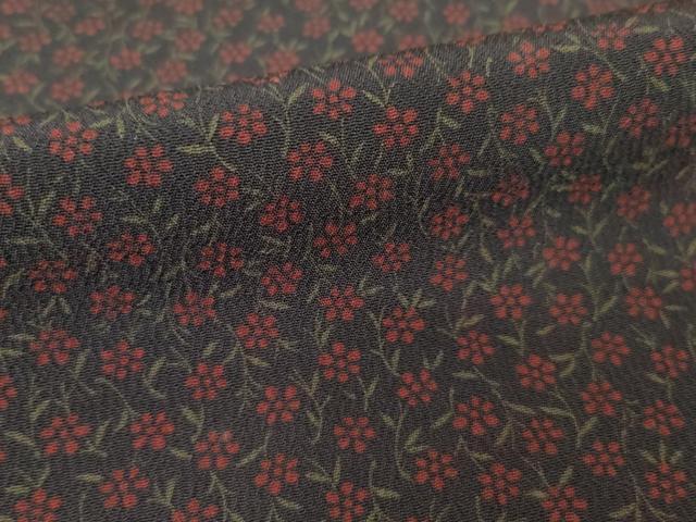平和屋着物●上質な小紋　小花文　正絹　逸品　AABI4410ck