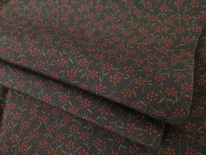 平和屋着物●上質な小紋　小花文　正絹　逸品　AABI4410ck